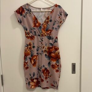 Maternity Floral V-Neck Dress by Pinkblush in Size XS (0-2)